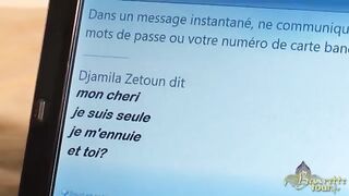 Izgató fiatal arab bige cidázza a brét