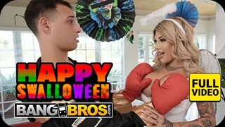 BANGBROS Hálózat Gyönyörű Milfje Vadul Cumizza Mostohafia Nagy Farkát Halloween Előtt
